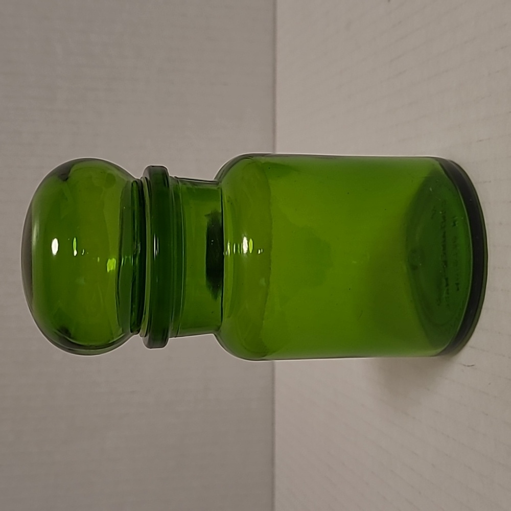 Vintage Green Lidded Jar / Stash Jar